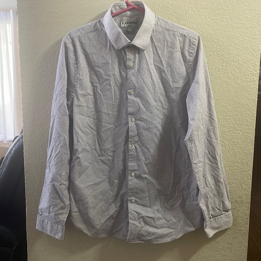 Express fitted button up men dress shirt